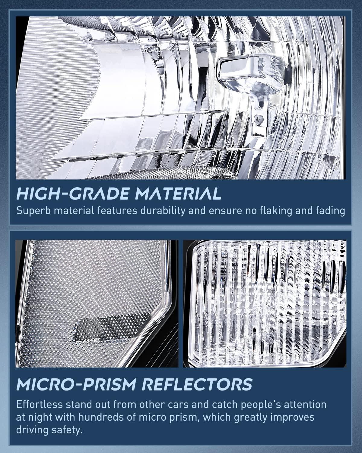 imageNilight Passenger Side Taillight Assembly for 2009 2010 2011 2012 2013 2014 Ford FF150 F150 Pickup Truck Right Rear Lamp Replacement OE Style Red Housing Tail lampBlack Housing  Clear Reflector