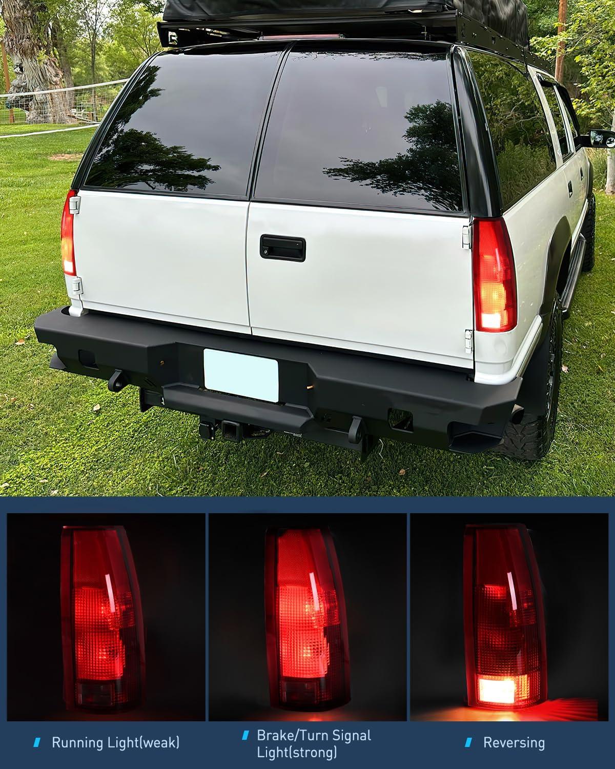 imageNilight Taillight Assembly Compatible with 1988 1989 1990 1991 1992 1993 1994 1995 1996 1997 1998 1999 Chevy GMC CK Suburban Blazer Tahoe Yukon 1999 2000 Silverado Sierra Cadillac EscaladePassenger Side