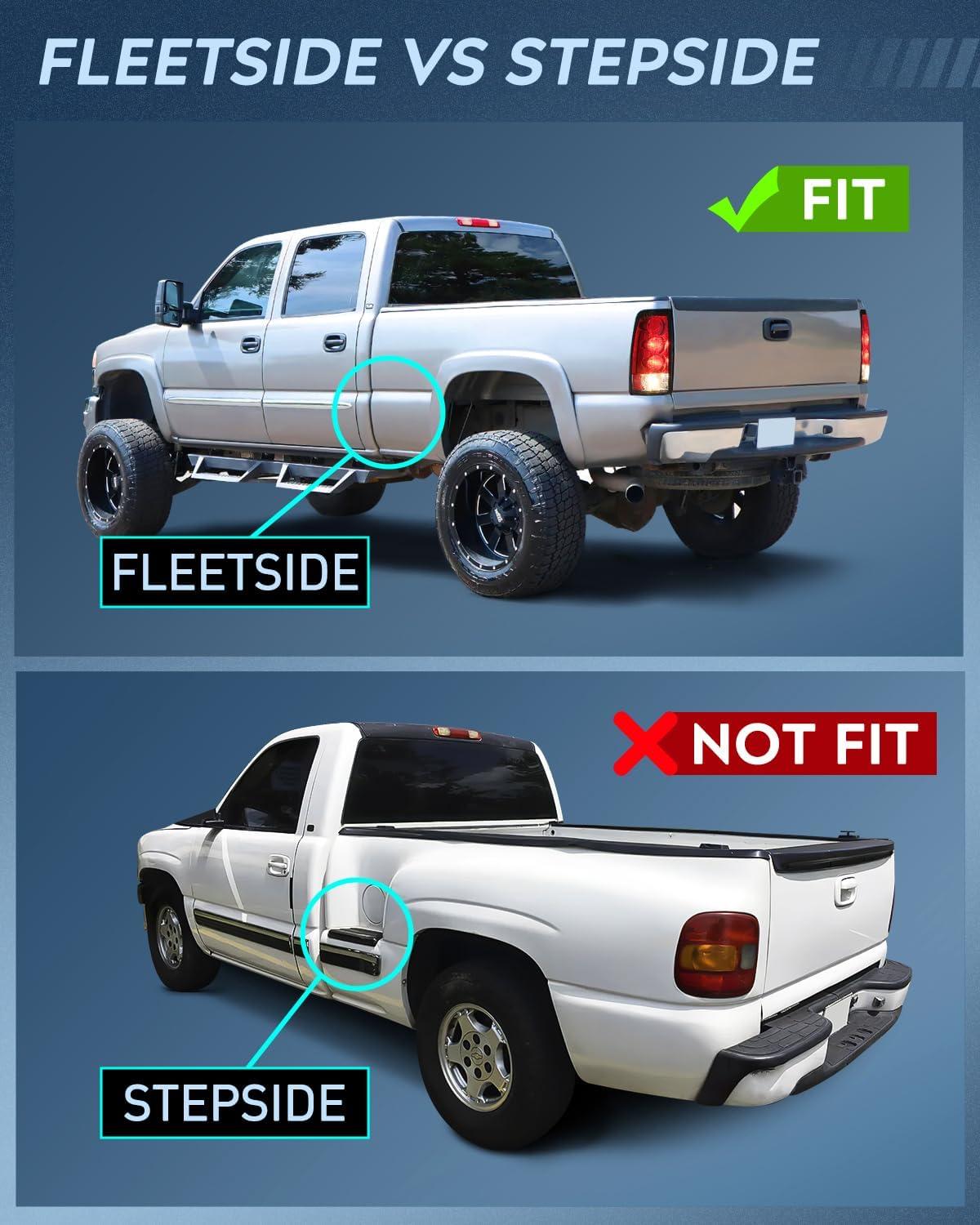 imageNilight Taillight Assembly Compatible with 1999 2000 2001 2002 2003 2004 2005 2006 GMC Sierra 19992002 Chevy Silverado Smoke Housing Rear Lamp Replacement Only Fits Fleetside ModelsRed Lens