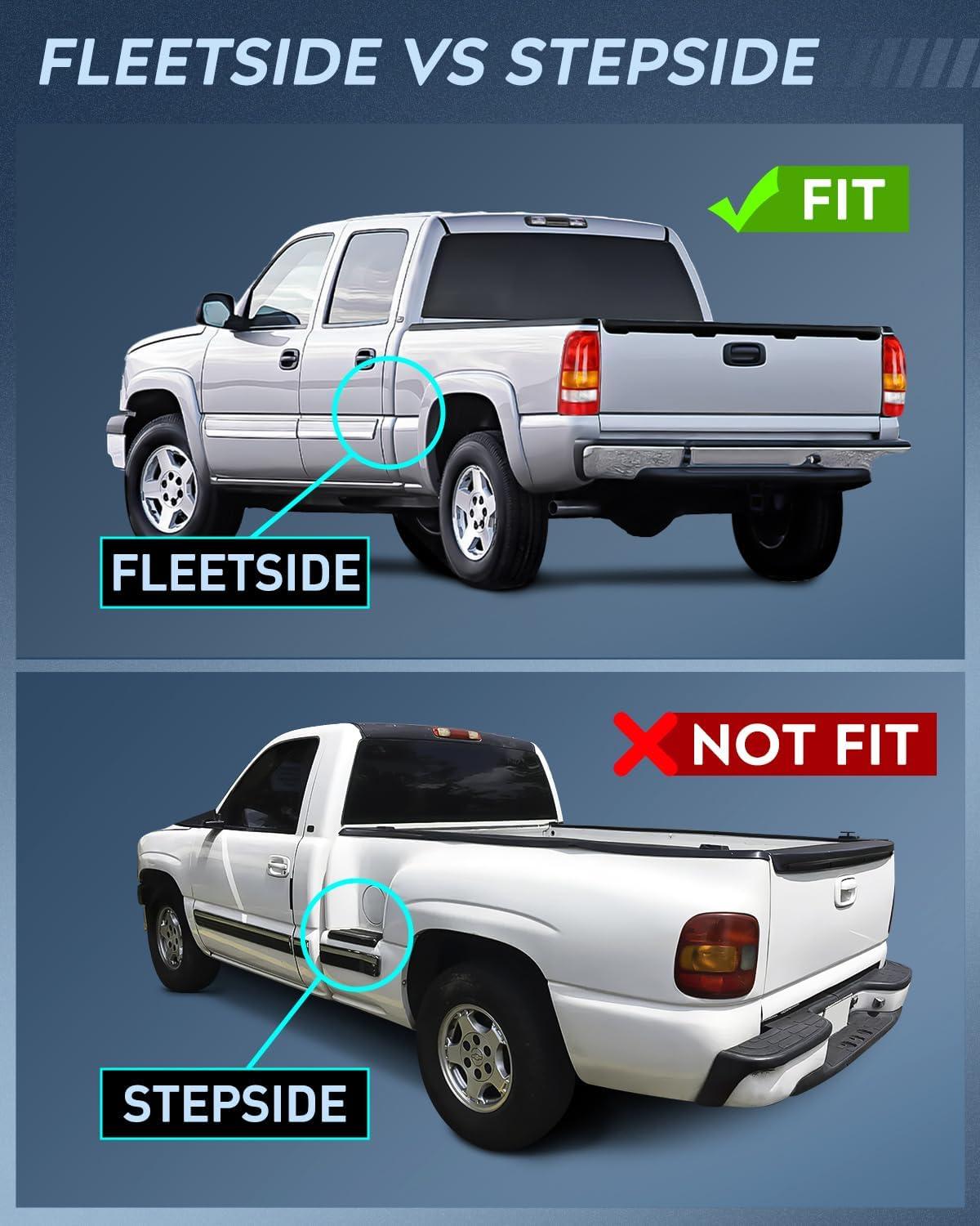 imageNilight Taillight Assembly Compatible with 1999 2000 2001 2002 2003 2004 2005 2006 GMC Sierra 19992002 Chevy Silverado Smoke Housing Rear Lamp Replacement Only Fits Fleetside ModelsRed BorderPassenger Side