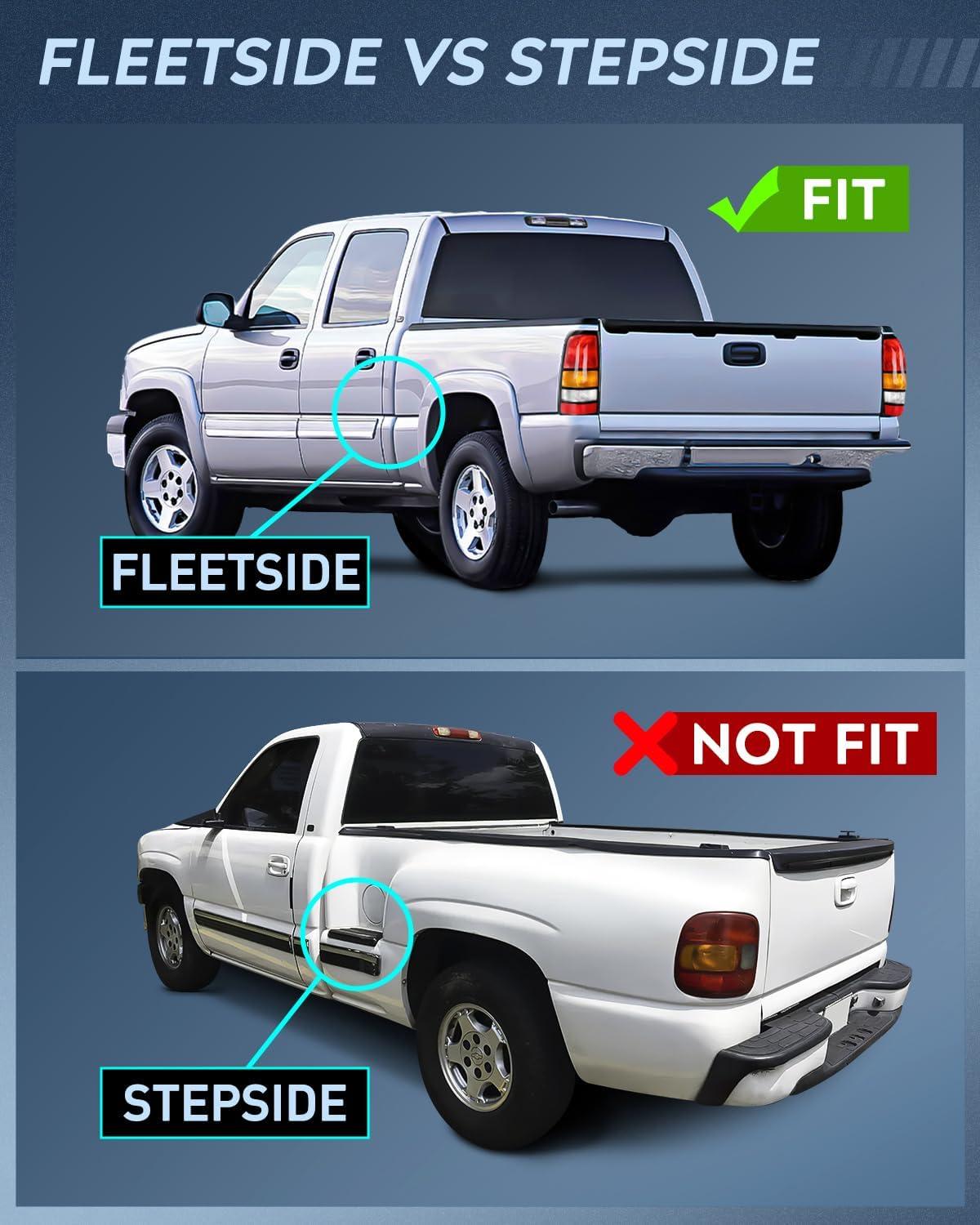 imageNilight Taillight Assembly Compatible with 1999 2000 2001 2002 2003 2004 2005 2006 GMC Sierra 19992002 Chevy Silverado Smoke Housing Rear Lamp Replacement Only Fits Fleetside ModelsBlack BorderDriver Side