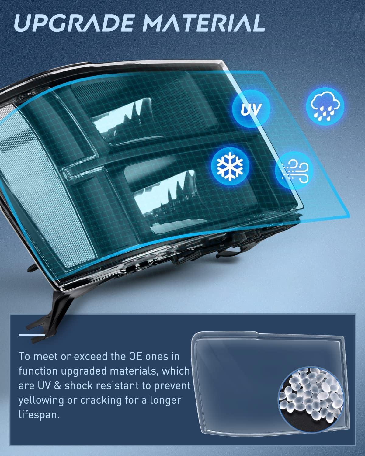 imageNilight Taillight Assembly Compatible with 2007 2008 2009 2010 2011 2012 2013 GMC Sierra 1500 2500HD 3500HD Rear Lamp Replacement OE Style Driver SideBlack Housing  Clear Reflector