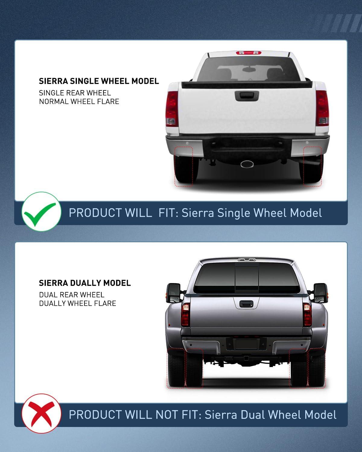 imageNilight Taillight Assembly Compatible with 2007 2008 2009 2010 2011 2012 2013 GMC Sierra 1500 2500HD 3500HD Rear Lamp Replacement OE Style Driver SidePassenger Side