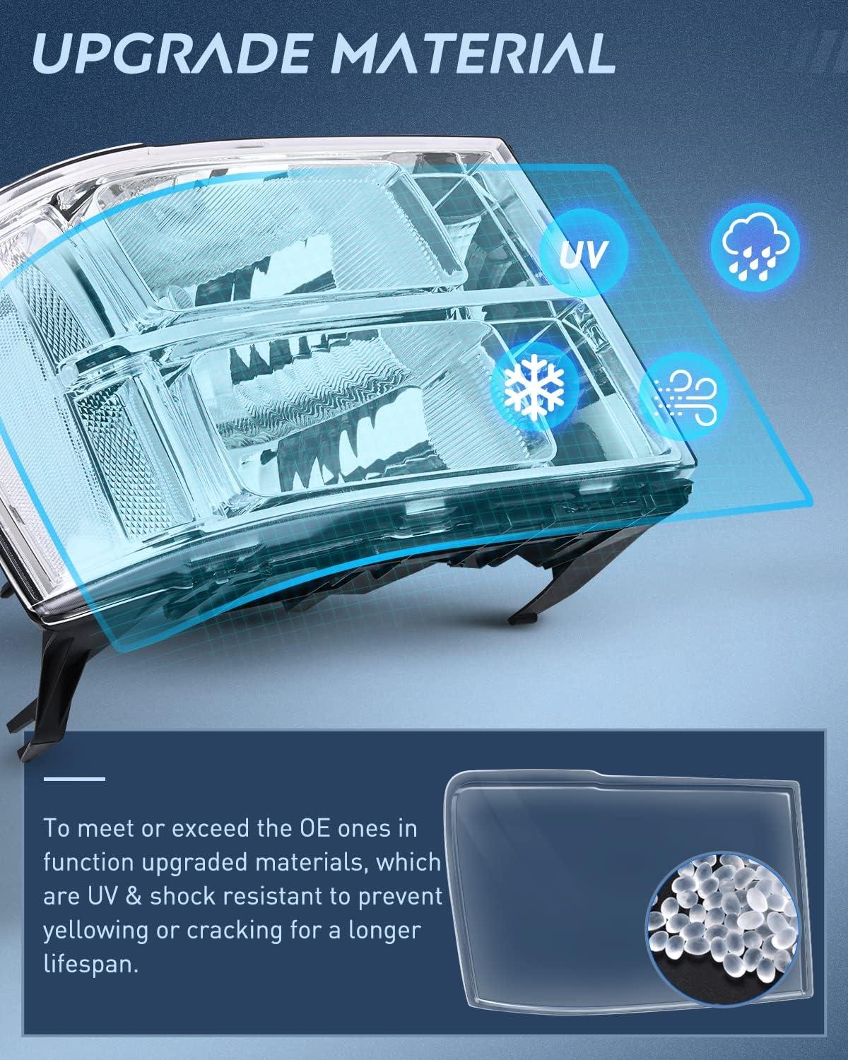 imageNilight Taillight Assembly Compatible with 2007 2008 2009 2010 2011 2012 2013 GMC Sierra 1500 2500HD 3500HD Rear Lamp Replacement OE Style Driver SideChrome Housing  Clear Reflector