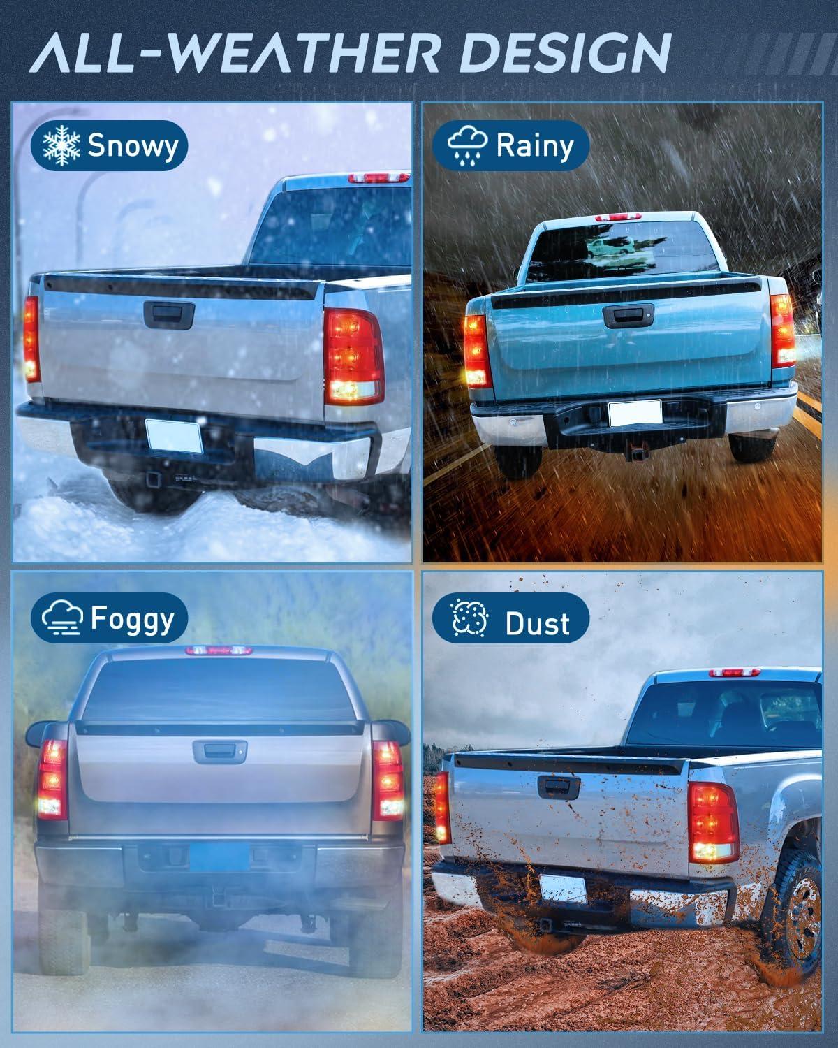 imageNilight Taillight Assembly Compatible with 2007 2008 2009 2010 2011 2012 2013 GMC Sierra 1500 2500HD 3500HD Rear Lamp Replacement OE Style Driver SidePair of Driver and Passenger Side