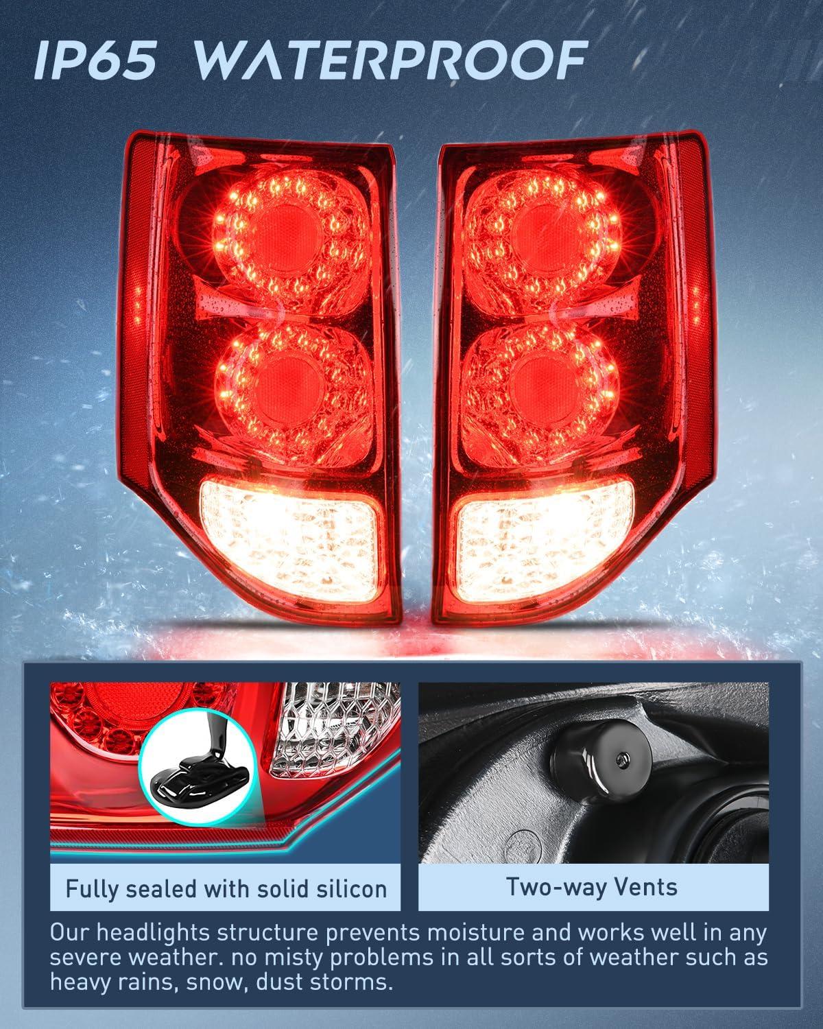 imageNilight Taillight Assembly Compatible with 2011 2012 2013 2014 2015 2016 2017 2018 2019 2020 Dodge Grand Caravan Rear Lamp Replacement OE Style Driver SidePair of Driver and Passenger Side