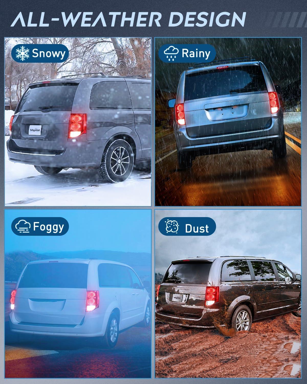 imageNilight Taillight Assembly Compatible with 2011 2012 2013 2014 2015 2016 2017 2018 2019 2020 Dodge Grand Caravan Rear Lamp Replacement OE Style Driver SidePassenger Side