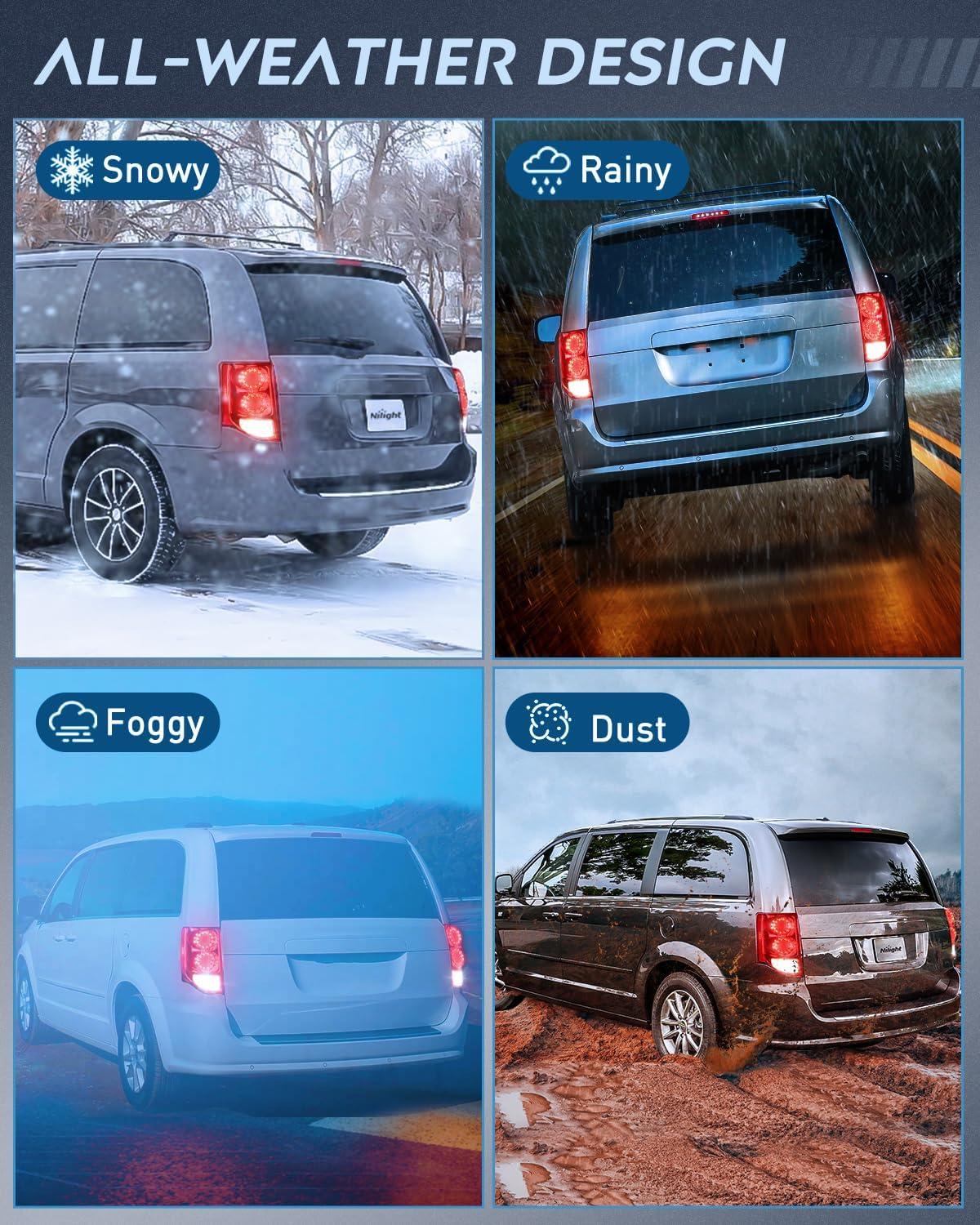 imageNilight Taillight Assembly Compatible with 2011 2012 2013 2014 2015 2016 2017 2018 2019 2020 Dodge Grand Caravan Rear Lamp Replacement OE Style Driver SidePair of Driver and Passenger Side