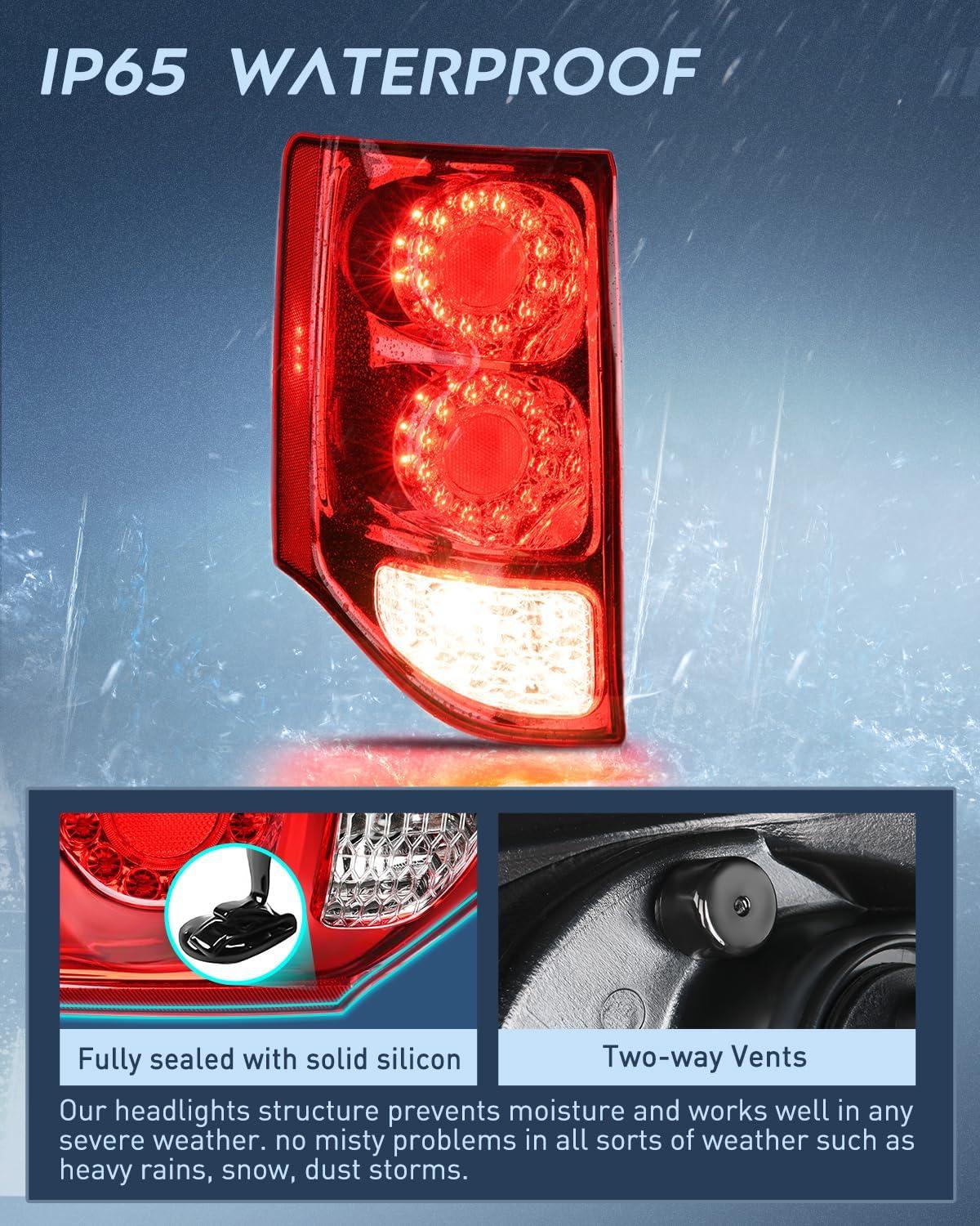 imageNilight Taillight Assembly Compatible with 2011 2012 2013 2014 2015 2016 2017 2018 2019 2020 Dodge Grand Caravan Rear Lamp Replacement OE Style Driver SideDriver Side