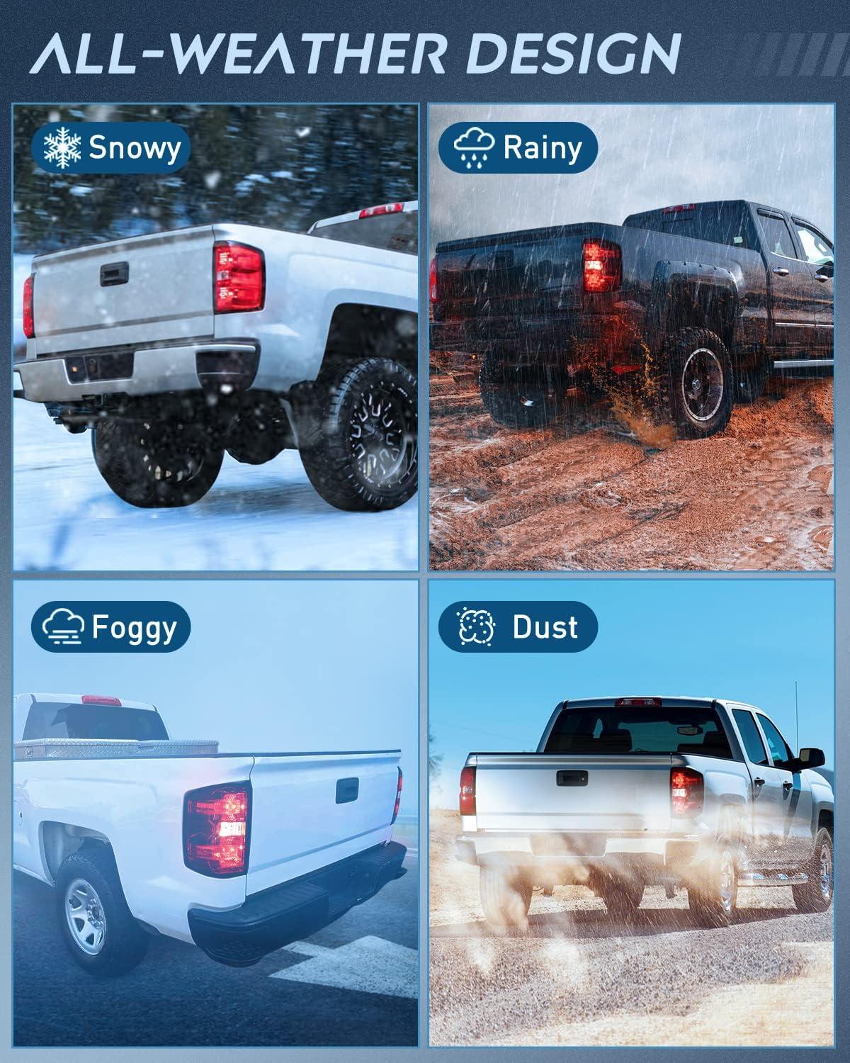 imageNilight Taillight Assembly Compatible with 2014 2015 2016 2017 2018 2019 Chevy Silverado 1500 2500 HD 3500 HD 20152019 GMC Sierra 3500HD 2019 Silverado 1500LD OE Style Rear Lamp ReplacementPair of Driver and Passenger Side