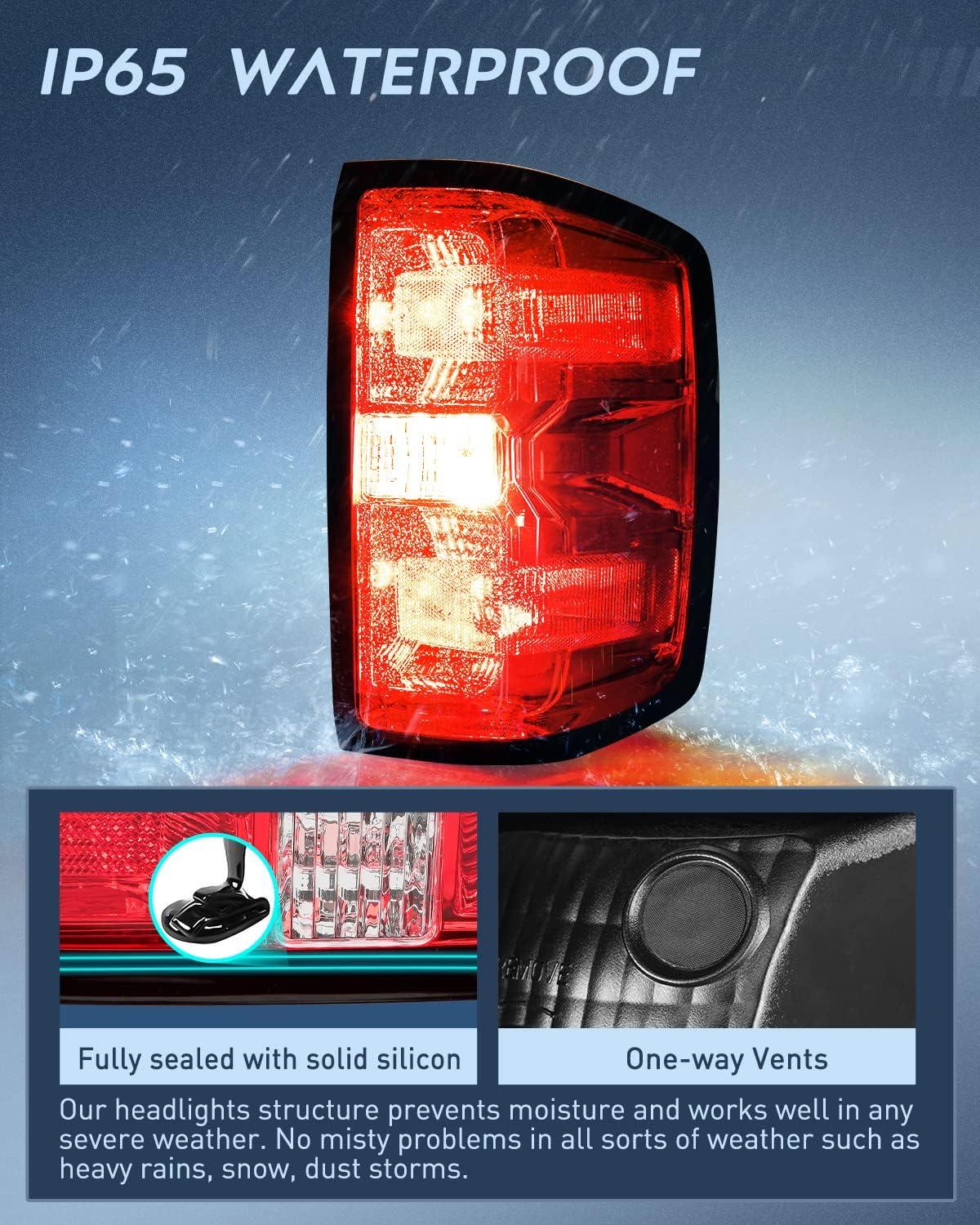 imageNilight Taillight Assembly Compatible with 2014 2015 2016 2017 2018 2019 Chevy Silverado 1500 2500 HD 3500 HD 20152019 GMC Sierra 3500HD 2019 Silverado 1500LD OE Style Rear Lamp ReplacementPassenger Side
