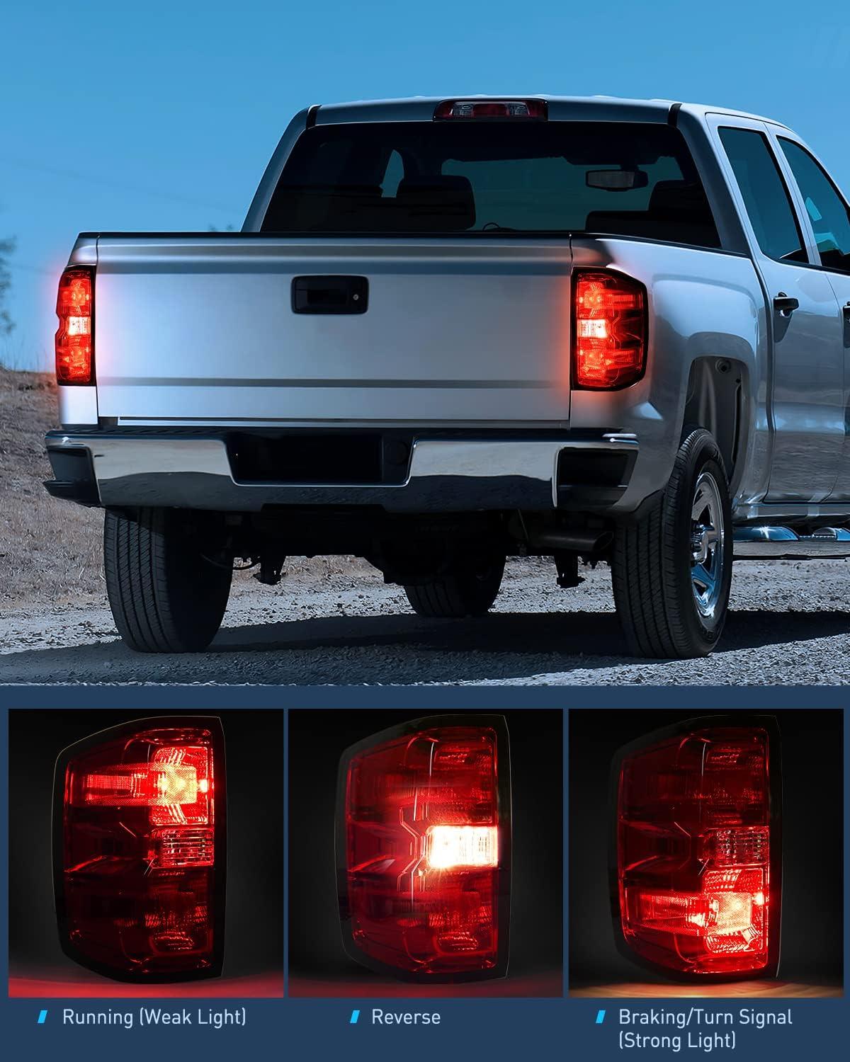 imageNilight Taillight Assembly Compatible with 2014 2015 2016 2017 2018 2019 Chevy Silverado 1500 2500 HD 3500 HD 20152019 GMC Sierra 3500HD 2019 Silverado 1500LD OE Style Rear Lamp ReplacementPair of Driver and Passenger Side