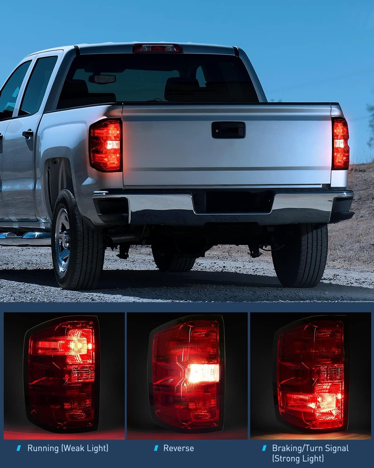 imageNilight Taillight Assembly Compatible with 2014 2015 2016 2017 2018 2019 Chevy Silverado 1500 2500 HD 3500 HD 20152019 GMC Sierra 3500HD 2019 Silverado 1500LD OE Style Rear Lamp ReplacementDriver Side