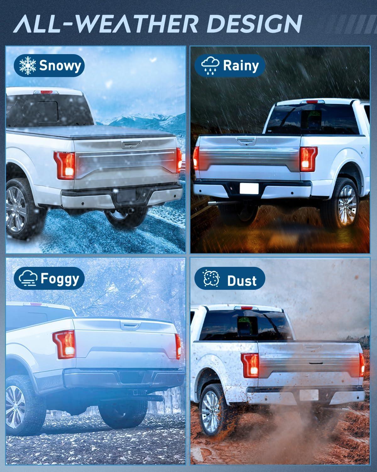 imageNilight Taillight Assembly Compatible with 2015 2016 2017 Ford F150 F150 Pickup Truck Taillight Rear Lamp Replacement OE Style Red Housing with Bulbs and Harness Driver SidePassenger Side