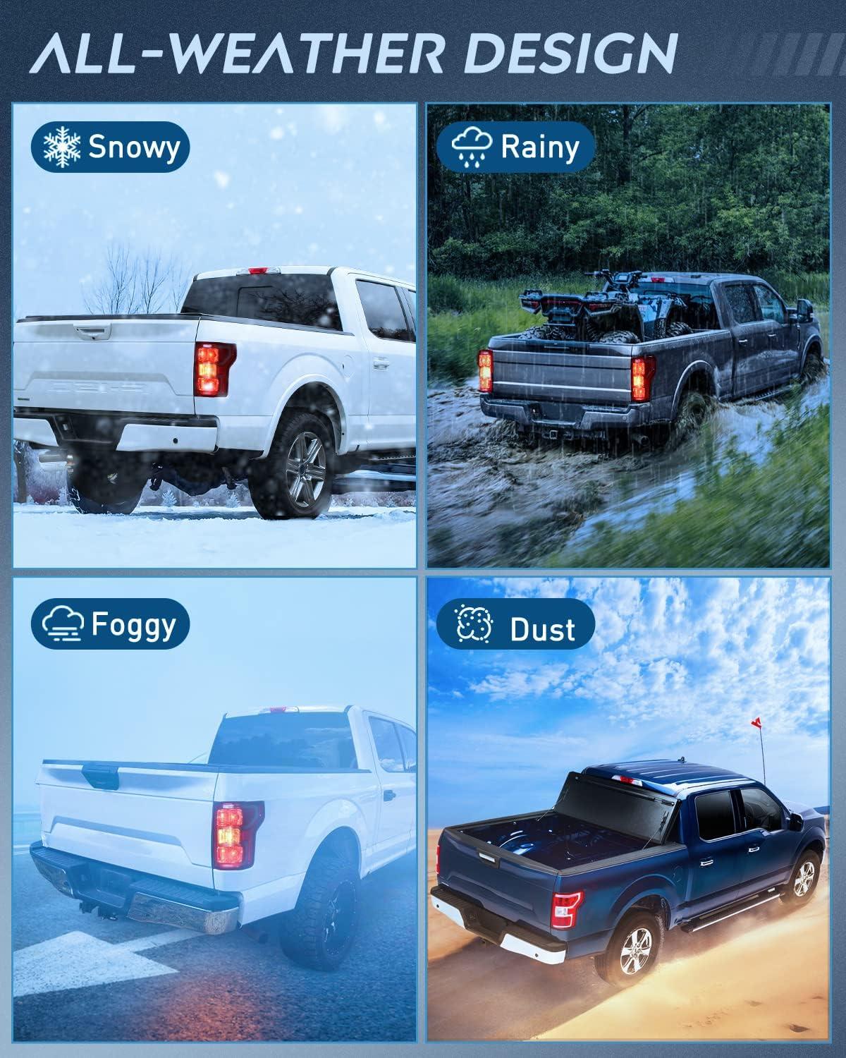 imageNilight Taillight Assembly Compatible with 2018 2019 2020 Ford F150 F150 Pickup Truck Rear Lamp Replacement OE Style Red Housing with Bulbs and Harness Driver and Passenger sidePassenger Side