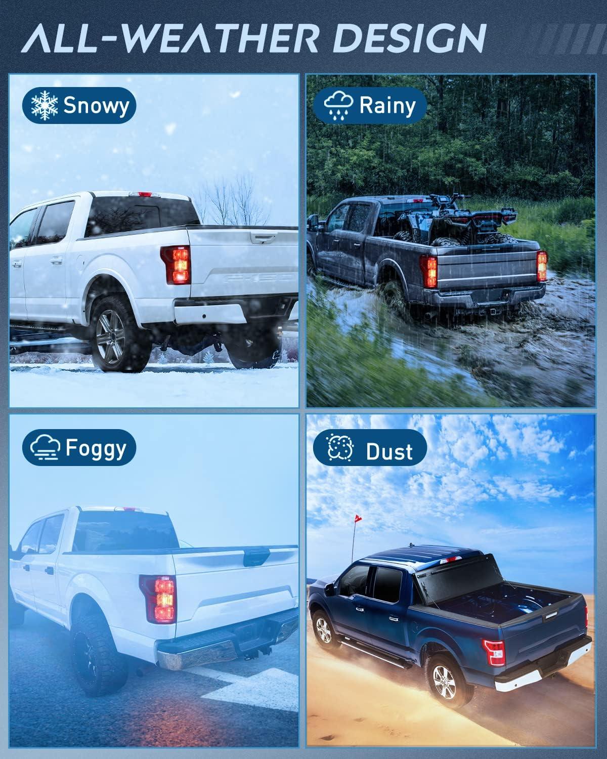 imageNilight Taillight Assembly Compatible with 2018 2019 2020 Ford F150 F150 Pickup Truck Rear Lamp Replacement OE Style Red Housing with Bulbs and Harness Driver and Passenger sideDriver Side