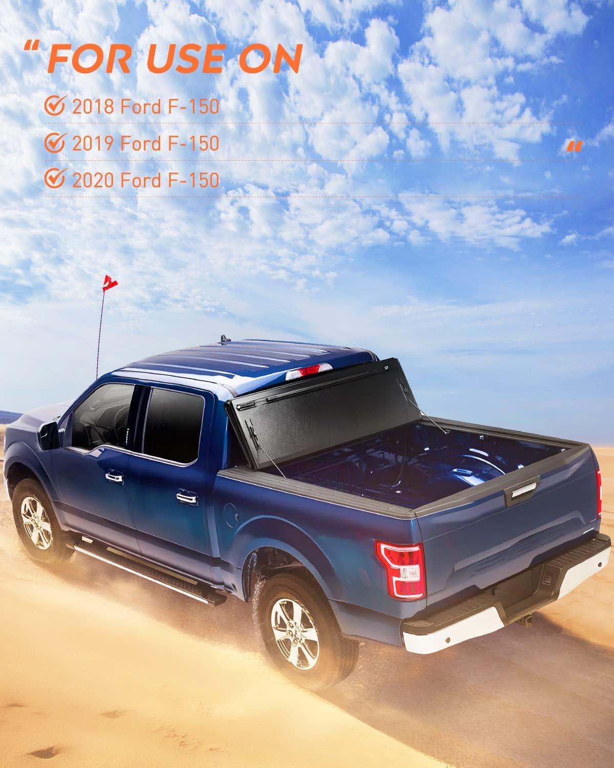 imageNilight Taillight Assembly Compatible with 2018 2019 2020 Ford F150 F150 Pickup Truck Rear Lamp Replacement OE Style Red Housing with Bulbs and Harness Driver and Passenger sideDriver Side