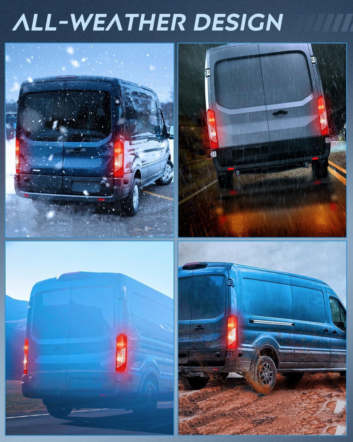 imageNilight Taillight Assembly Compatible with Ford Transit 150 250 350 350HD 2015 2016 2017 2018 2019 2020 2021 2022 2023 Rear Lamp Replacement OE Style Driver SidePassenger Side