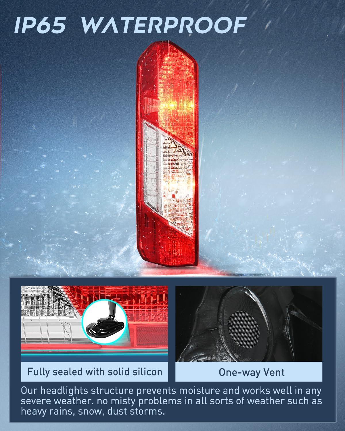 imageNilight Taillight Assembly Compatible with Ford Transit 150 250 350 350HD 2015 2016 2017 2018 2019 2020 2021 2022 2023 Rear Lamp Replacement OE Style Driver SideDriver Side