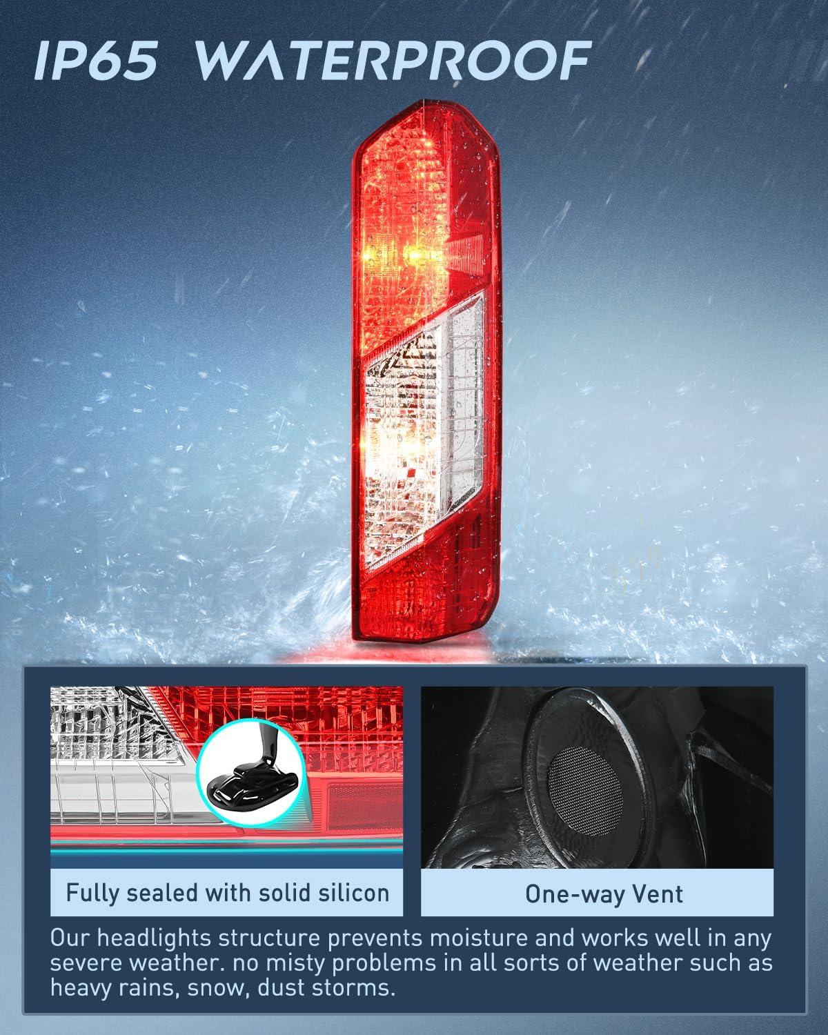 imageNilight Taillight Assembly Compatible with Ford Transit 150 250 350 350HD 2015 2016 2017 2018 2019 2020 2021 2022 2023 Rear Lamp Replacement OE Style Driver SidePassenger Side