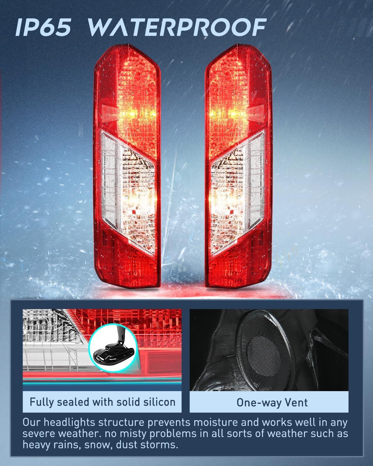 imageNilight Taillight Assembly Compatible with Ford Transit 150 250 350 350HD 2015 2016 2017 2018 2019 2020 2021 2022 2023 Rear Lamp Replacement OE Style Driver SideDriver and Passenger Side