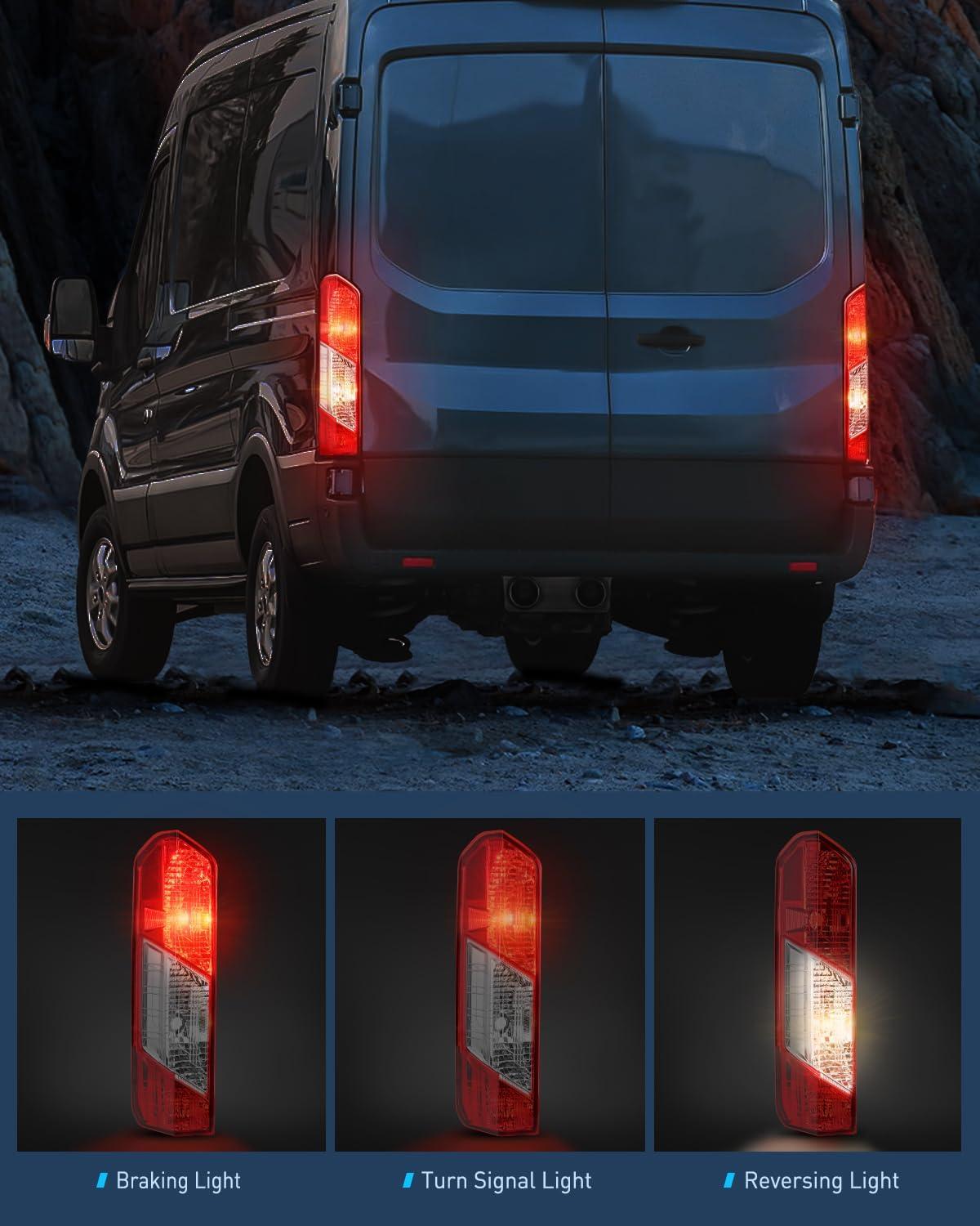 imageNilight Taillight Assembly Compatible with Ford Transit 150 250 350 350HD 2015 2016 2017 2018 2019 2020 2021 2022 2023 Rear Lamp Replacement OE Style Driver SideDriver Side
