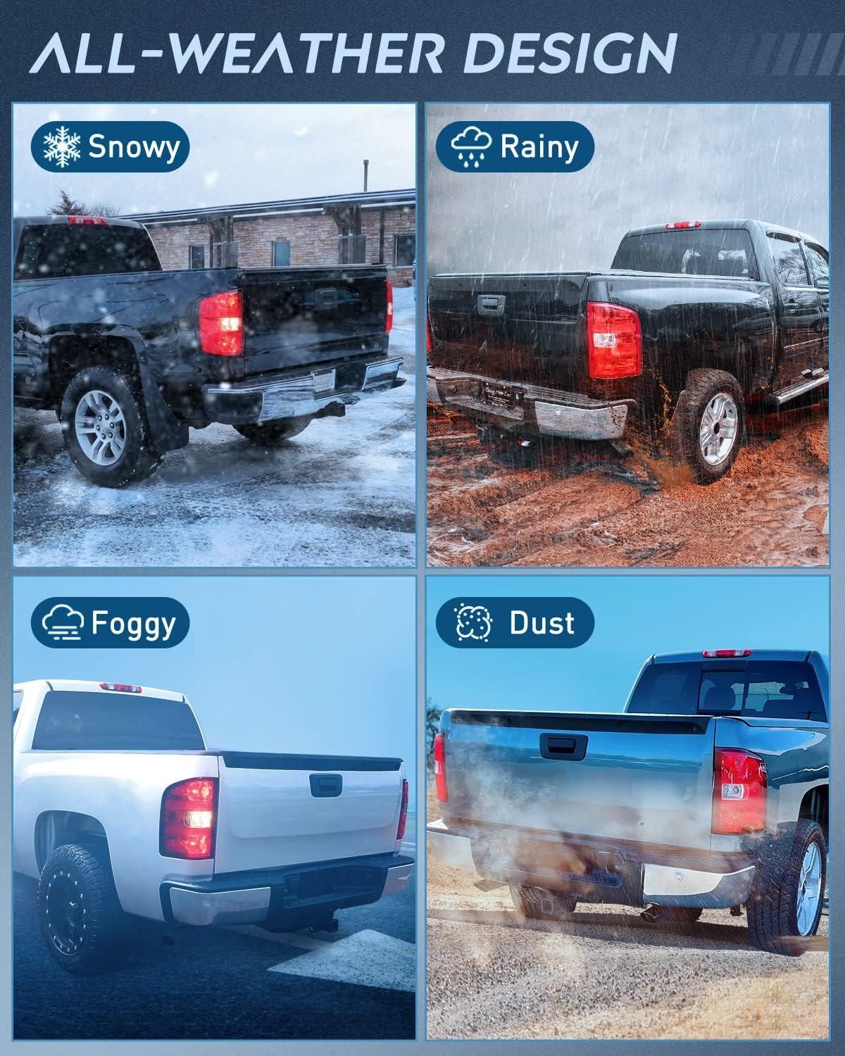 imageNilight Taillight Assembly for 2007 2008 2009 2010 2011 2012 2013 2013 2014 Chevy Silverado 1500 2500HD 3500HD 20072013 GMC Sierra 3500HD Rear Lamp Replacement wBulbs and Harness