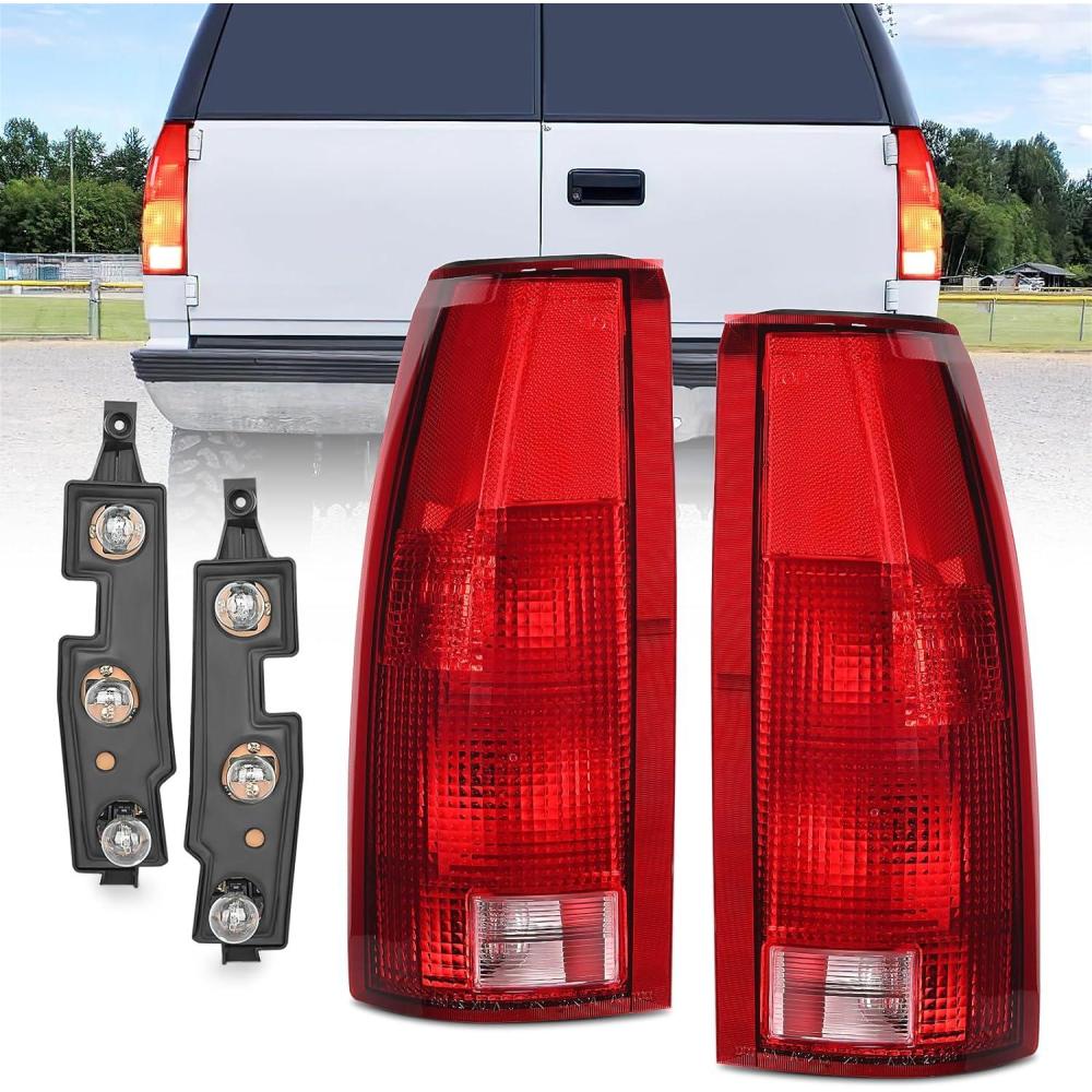 imageNilight Taillight Assembly Compatible with 1988 1989 1990 1991 1992 1993 1994 1995 1996 1997 1998 1999 Chevy GMC CK Suburban Blazer Tahoe Yukon 1999 2000 Silverado Sierra Cadillac EscaladePair of Driver and Passenger Side