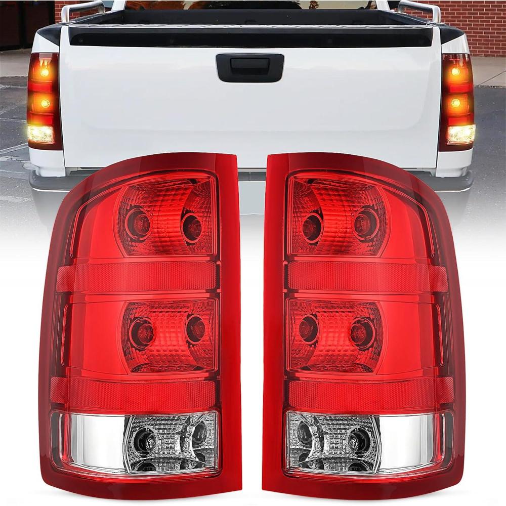 imageNilight Taillight Assembly Compatible with 2007 2008 2009 2010 2011 2012 2013 GMC Sierra 1500 2500HD 3500HD Rear Lamp Replacement OE Style Driver SidePair of Driver and Passenger Side