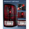 imageNilight Passenger Side Taillight Assembly for 2009 2010 2011 2012 2013 2014 2015 2016 2017 2018 Dodge Ram 1500 2500 3500 Rear Lamp Replacement OE Style wBulbs and Harness RightDark RedPair of Driver and Passenger Side
