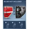 imageNilight Passenger Side Taillight Assembly for 2009 2010 2011 2012 2013 2014 Ford FF150 F150 Pickup Truck Right Rear Lamp Replacement OE Style Red Housing Tail lampChromePassenger Side