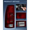 imageNilight Taillight Assembly Compatible with 1988 1989 1990 1991 1992 1993 1994 1995 1996 1997 1998 1999 Chevy GMC CK Suburban Blazer Tahoe Yukon 1999 2000 Silverado Sierra Cadillac EscaladeDark RedPair of Driver and Passenger Side