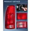 imageNilight Taillight Assembly Compatible with 1988 1989 1990 1991 1992 1993 1994 1995 1996 1997 1998 1999 Chevy GMC CK Suburban Blazer Tahoe Yukon 1999 2000 Silverado Sierra Cadillac EscaladeChrome Housing  Clear wTailight