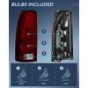 imageNilight Taillight Assembly Compatible with 1988 1989 1990 1991 1992 1993 1994 1995 1996 1997 1998 1999 Chevy GMC CK Suburban Blazer Tahoe Yukon 1999 2000 Silverado Sierra Cadillac EscaladeDark Red w3rd Brake Light