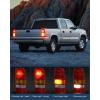 imageNilight Taillight Assembly Compatible with 1999 2000 2001 2002 2003 2004 2005 2006 GMC Sierra 19992002 Chevy Silverado Smoke Housing Rear Lamp Replacement Only Fits Fleetside ModelsRed BorderPassenger Side