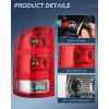 imageNilight Taillight Assembly Compatible with 2007 2008 2009 2010 2011 2012 2013 GMC Sierra 1500 2500HD 3500HD Rear Lamp Replacement OE Style Driver SideDriver Side