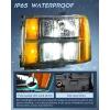 imageNilight Taillight Assembly Compatible with 2007 2008 2009 2010 2011 2012 2013 GMC Sierra 1500 2500HD 3500HD Rear Lamp Replacement OE Style Driver SideBlack Housing  Amber Reflector