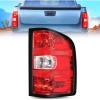 imageNilight Passenger Side Taillight Assembly for 2007 2008 2009 2010 2011 2012 2013 2013 2014 Chevy Silverado 1500 2500HD 3500HD 20072013 GMC Sierra 3500HD Rear Lamp wBulbs and HarnessRedPassenger Side
