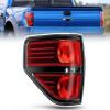 imageNilight Passenger Side Taillight Assembly for 2009 2010 2011 2012 2013 2014 Ford FF150 F150 Pickup Truck Right Rear Lamp Replacement OE Style Red Housing Tail lampBlackDriver Side