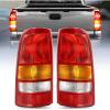 imageNilight Taillight Assembly Compatible with 1999 2000 2001 2002 2003 2004 2005 2006 GMC Sierra 19992002 Chevy Silverado Smoke Housing Rear Lamp Replacement Only Fits Fleetside ModelsRed BorderPair