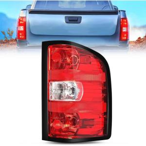 imageNilight Passenger Side Taillight Assembly for 2007 2008 2009 2010 2011 2012 2013 2013 2014 Chevy Silverado 1500 2500HD 3500HD 20072013 GMC Sierra 3500HD Rear Lamp wBulbs and HarnessRedPassenger Side