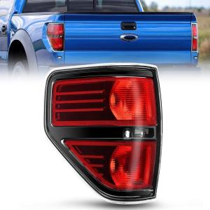 imageNilight Passenger Side Taillight Assembly for 2009 2010 2011 2012 2013 2014 Ford FF150 F150 Pickup Truck Right Rear Lamp Replacement OE Style Red Housing Tail lampBlackDriver Side