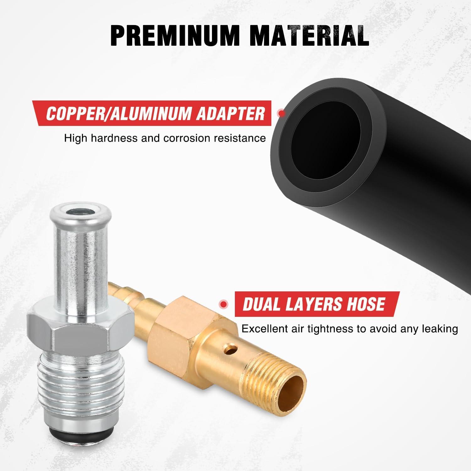 imageNilight Fuel Pressure Gauge Tester Kit 0100 PSI Fuel Injection Pump Pressure Gauge Petrol Engine Diagnostic Tester for Car Truck Motorcycle SUV ATV RV 9PCSMaster A