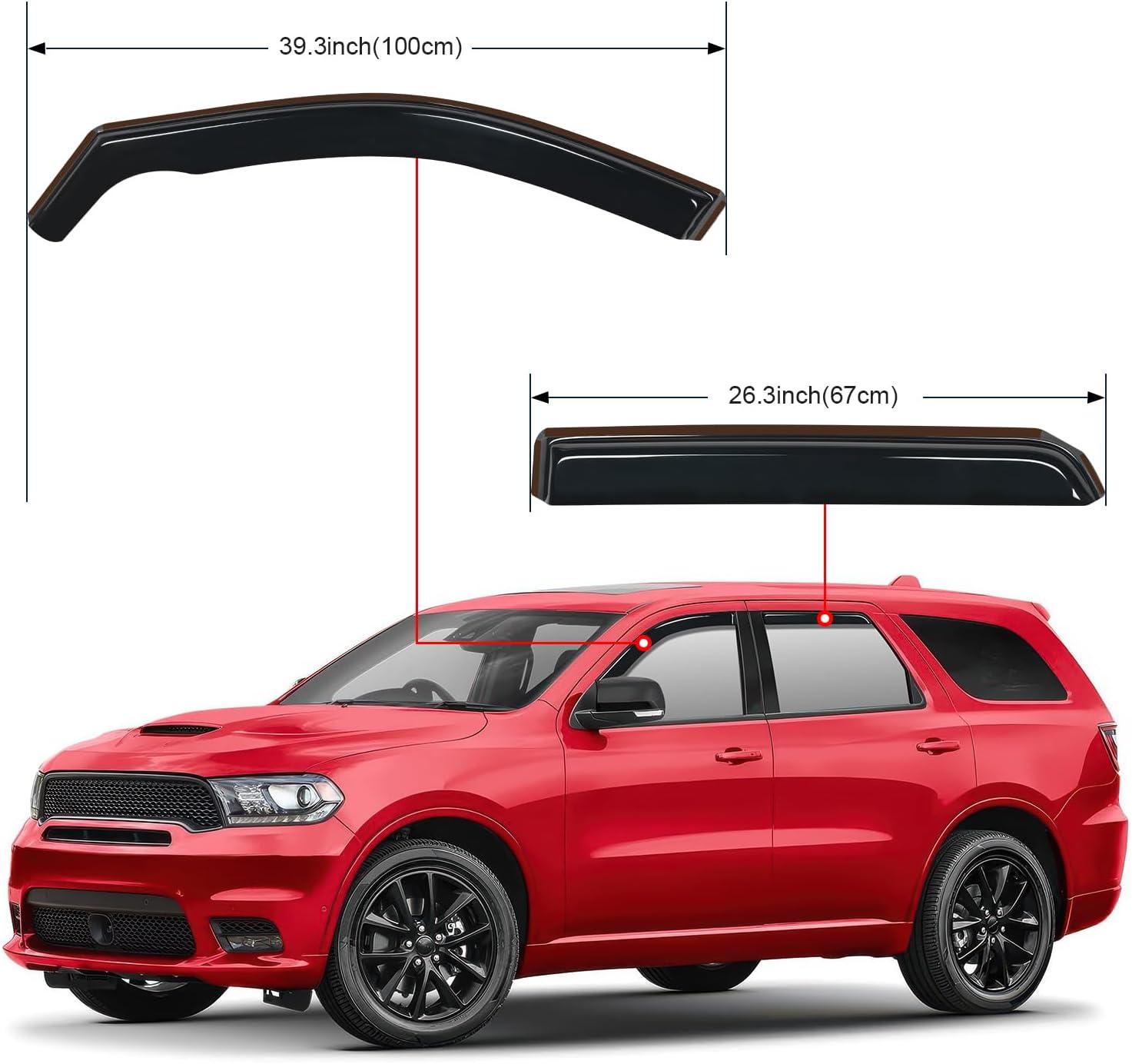imageNilight Window Visor Compatible with Dodge Durango 2011 2012 2013 2014 2015 2016 2017 2018 2019 2020 2021 2022 2023 2024 in Channel Window Deflectors Rain Guards Acrylic4pcsDurango 20112024