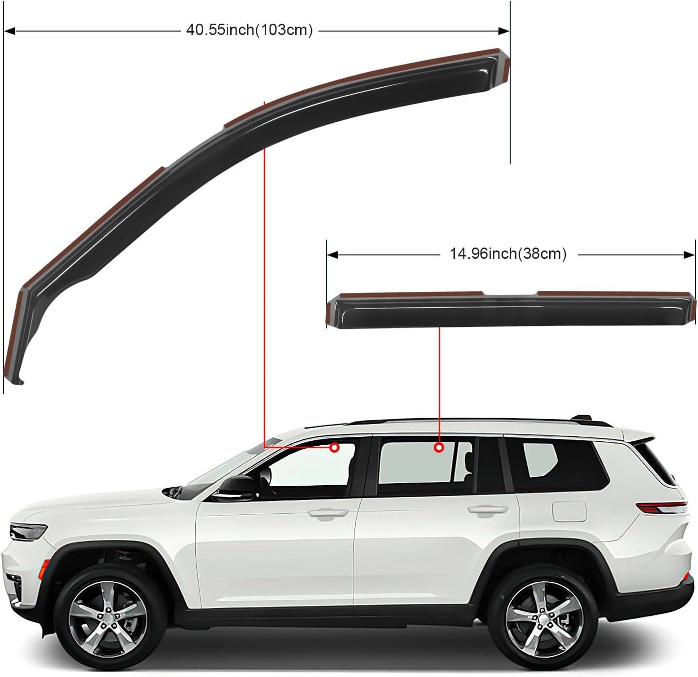 imageNilight Window Visor Compatible with Dodge Durango 2011 2012 2013 2014 2015 2016 2017 2018 2019 2020 2021 2022 2023 2024 in Channel Window Deflectors Rain Guards Acrylic4pcsGrand Cherokee L 20212024