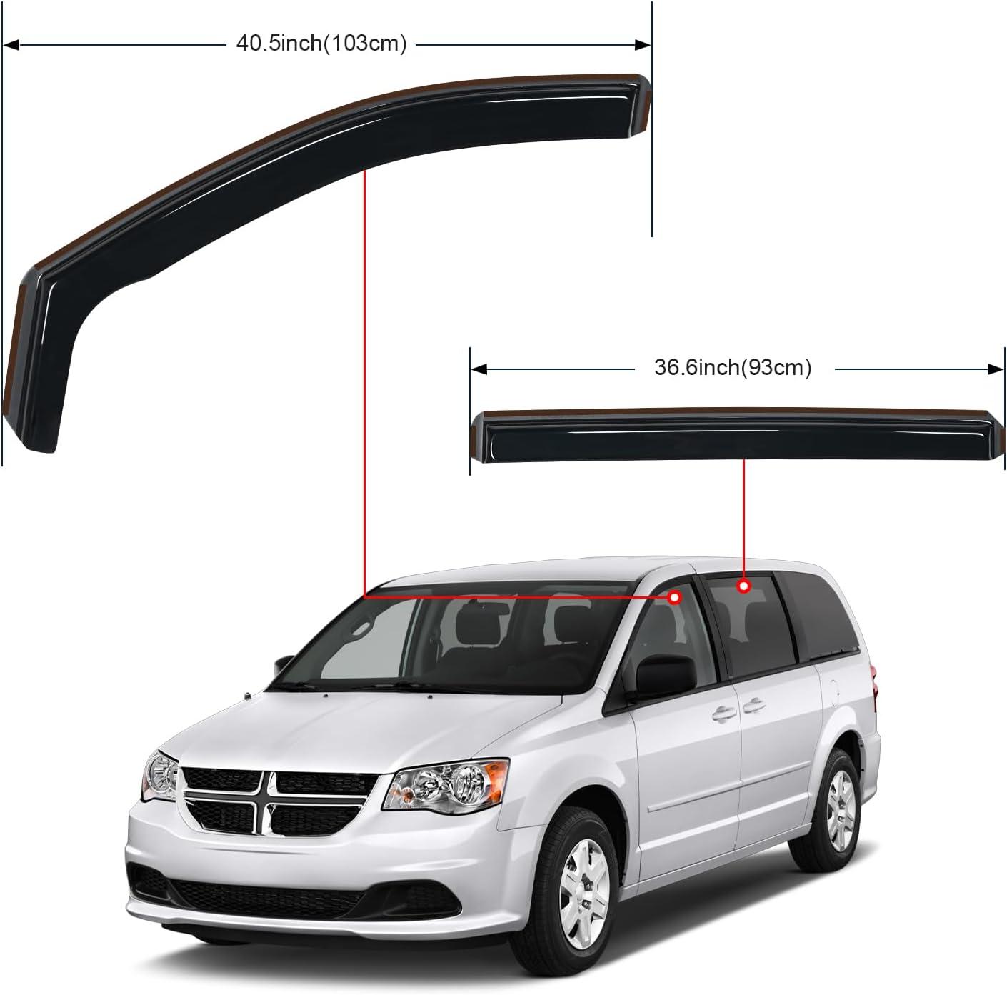 imageNilight Window Visor Compatible with Dodge Durango 2011 2012 2013 2014 2015 2016 2017 2018 2019 2020 2021 2022 2023 2024 in Channel Window Deflectors Rain Guards Acrylic4pcsGrand Caravan 20082023