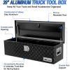 imageNilight 39 Inch Truck Tool Box Heavy Duty Aluminum Stripes Plated Pick Up Truck Bed Toolboxes 39quotx13quotx10quot Waterproof Storage Organizer for Bed of Truck RV Trailer with Side Handle Lock Keys Black39x13x10