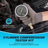 imageNilight Cylinder Leak Down Tester Gasoline Engine Compression Dual Gauge Leakdown Detector Automotive Tool Set with 10 12 14mm Spark Plugs11pcs