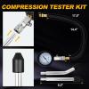 imageNilight Cylinder Leak Down Tester Gasoline Engine Compression Dual Gauge Leakdown Detector Automotive Tool Set with 10 12 14mm Spark Plugs8pcs