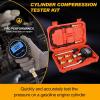 imageNilight Cylinder Leak Down Tester Gasoline Engine Compression Dual Gauge Leakdown Detector Automotive Tool Set with 10 12 14mm Spark PlugsDigital